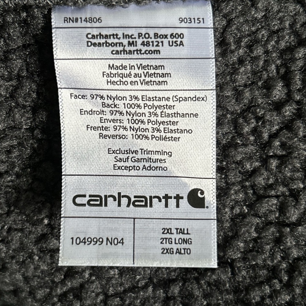 Carhartt Vest Mens 2XLT Black Super Dux Softshell Relaxed Workwear OV4999-M - Picture 5 of 12